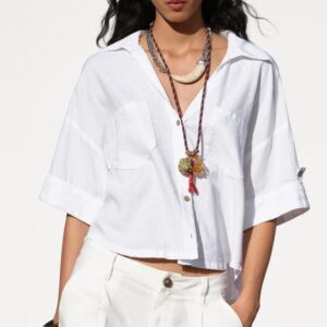 🌞💼 Chemise courte en lin – Fraîcheur & style au rendez-vous !