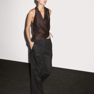 Pantalon droit 100% coton – Taille mi-haute