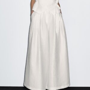 🌿 Pantalon Massimo Dutti en lin mélangé 🌿