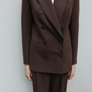 VESTE À BOUTONNAGE CROISÉ AVEC ÉPAULETTES