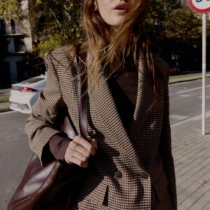 VESTE OVERSIZE À BOUTONNAGE CROISE